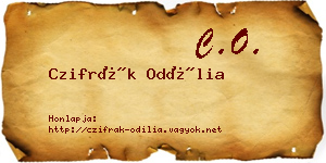 Czifrák Odília névjegykártya